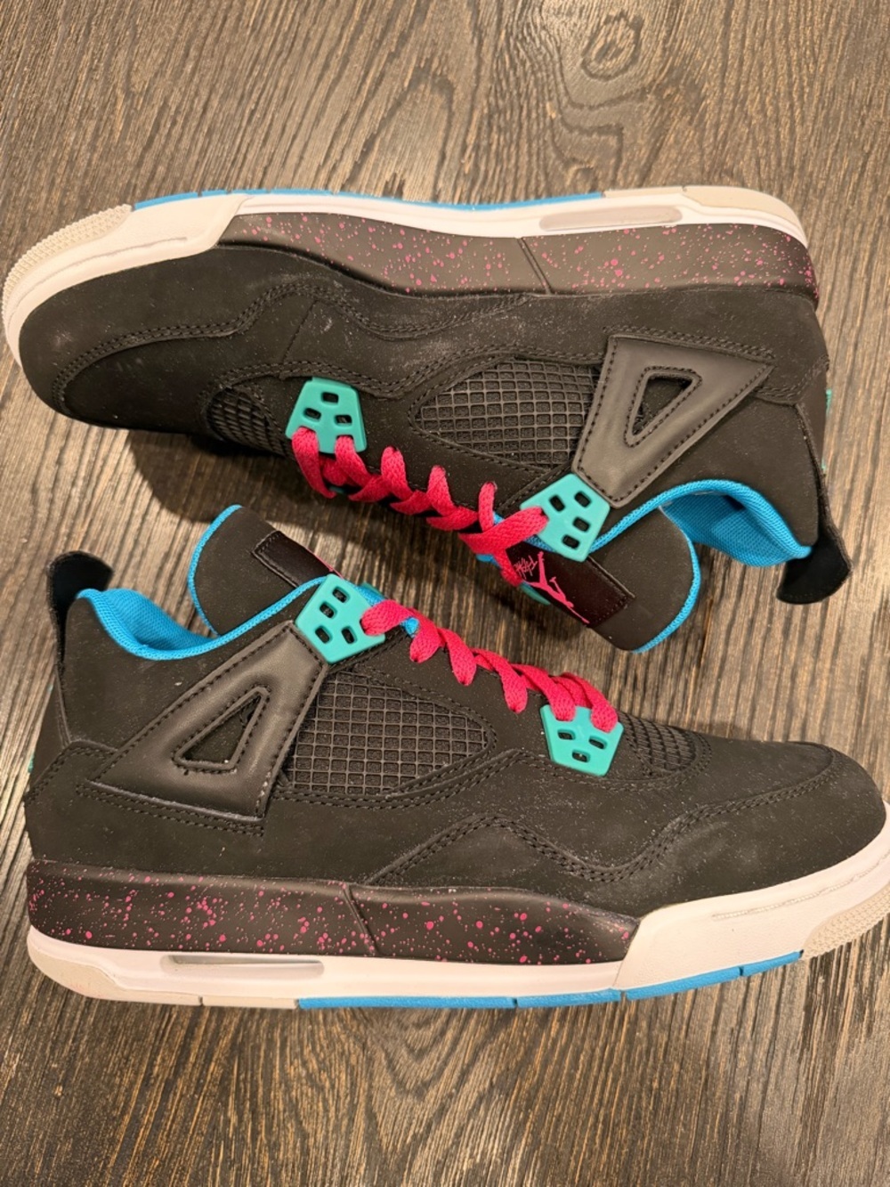 Nike Jordan 4 Retro Black Vivid Pink GS 7Y